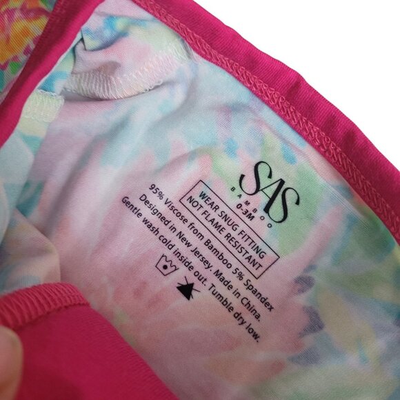 NEW SAS Bamboo Baby Girls Shortie One Piece Floral Lovely Lily Zip Romper 0-3 Mo - Picture 5 of 10